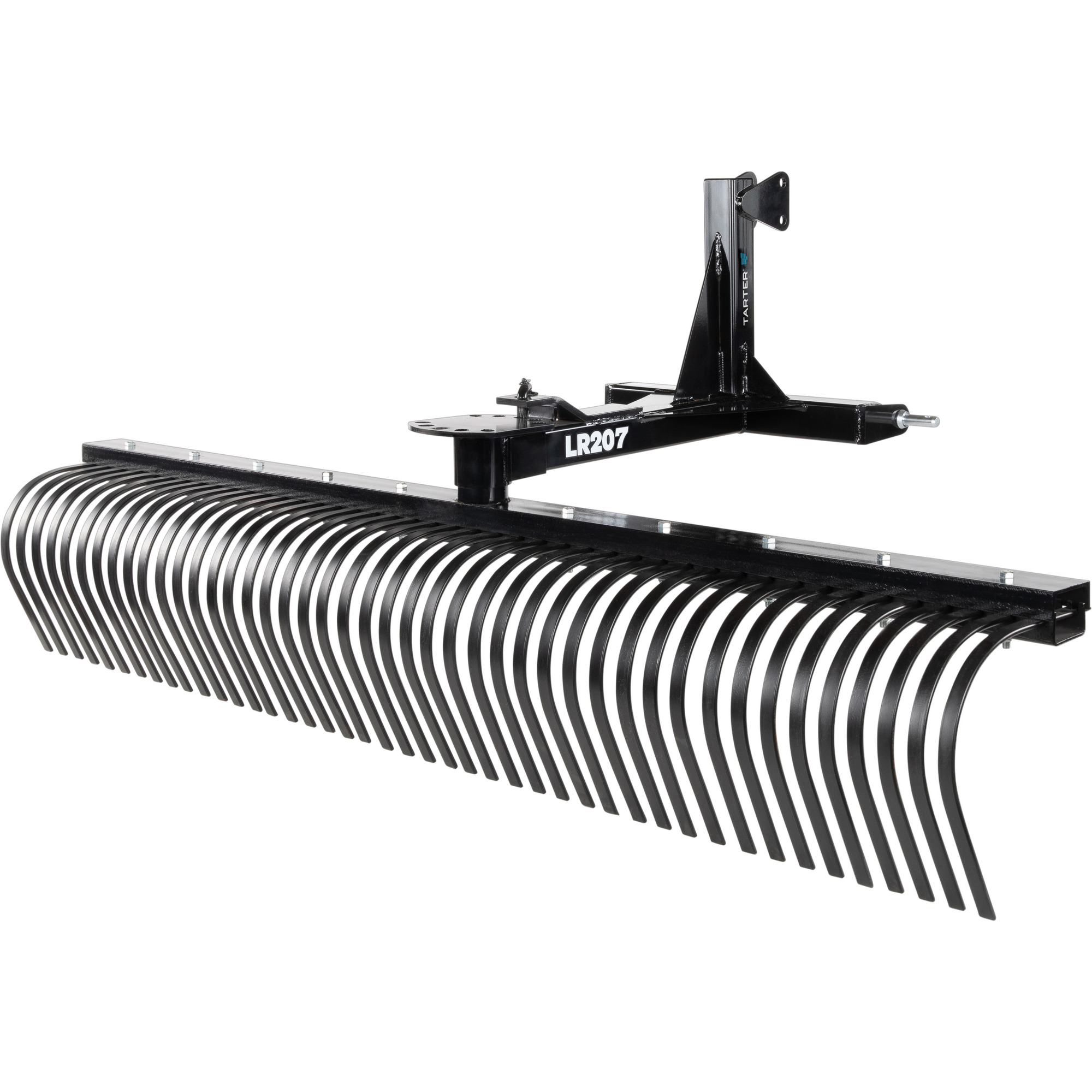 Tarter 200 Series Landscape Rake - 7ft. Working Width, High-Carbon Curved Tines, Category 1, Model# LR207BL